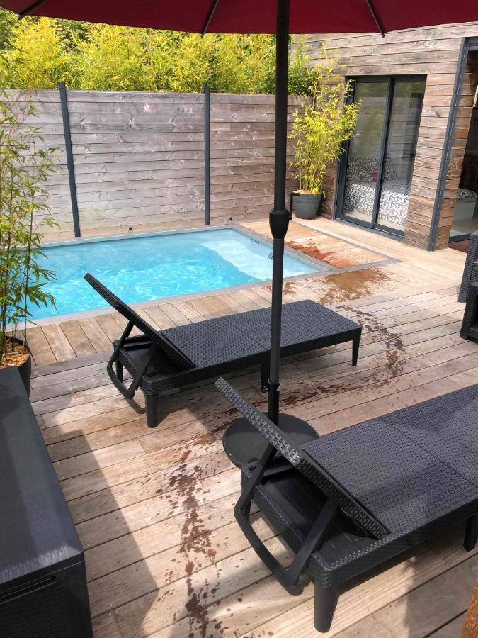 Loft Privatise Avec Spa Xxl Et Piscine Chauffee Bruz Εξωτερικό φωτογραφία
